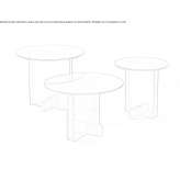 Round, glass coffee table for the living room Cornish