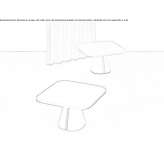Square wooden coffee table Jenesano