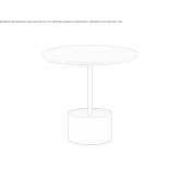 Low round coffee table made of aluminum and wood Mayer