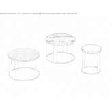 Round wooden coffee table Karaagil
