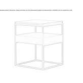 Rectangular marble bedside table Kaerdla