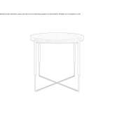 A low, round, wooden coffee table Damal