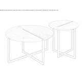 Round coffee table for the living room Puelches