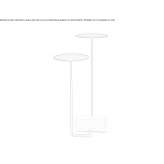 Round coffee table made of powder-coated steel Igon