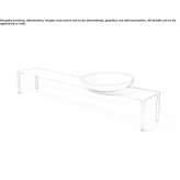 Low coffee table made of powder-coated steel Massay