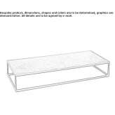 Low rectangular coffee table made of marble Macapa