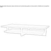 Low rectangular wooden coffee table Espirdo