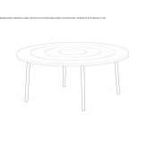 Low round coffee table made of MDF Knicanin
