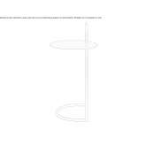 Round coffee table made of powder-coated steel Embu