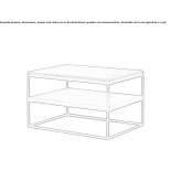 Low rectangular coffee table made of marble Kaerdla