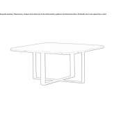 Low square coffee table made of marble Poshtove
