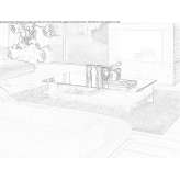 Low rectangular coffee table Belleair