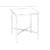 Square brass coffee table Verea