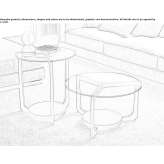 Low coffee table made of wood and glass Satalice