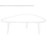 Triangular coffee table in the style of the 1950s Holzdorf