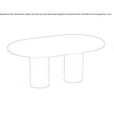 Oval carbon fiber coffee table and metal top Testelt