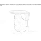 Marble side table Poitiers