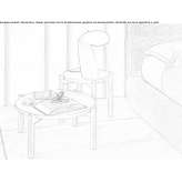 Round coffee table with tray Louveira