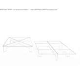 Crystal and steel coffee table Mazapil