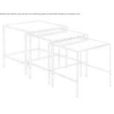 Square brass coffee table Verea
