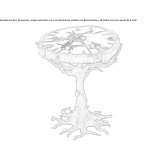 Brass fossil wood coffee table Verea