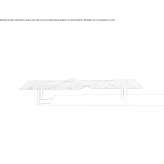 Rectangular granite coffee table with steel structure Mabton