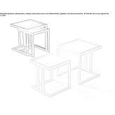 Low coffee table made of solid wood Mertert