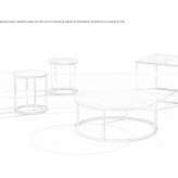 Round coffee table made of Carrara marble Buzet