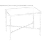 Rectangular brass coffee table Verea