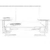 Square coffee table made of MDF Zellwood