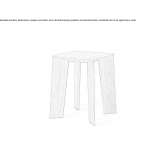 Square wooden side table Tilisca