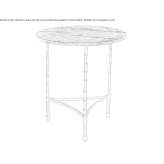 Round brass coffee table Verea