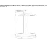 Coffee table/food cart with marble top Vesseaux