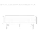 Rectangular coffee table made of solid wood Doonan