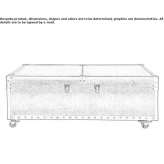 Coffee table on wheels for the living room Colmberg