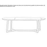 Oval marble coffee table Camares