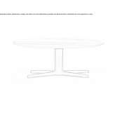 Carrara marble coffee table with 4-star base Holod
