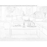 Concrete fireplace/coffee table Witley