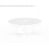 Round walnut coffee table Farnay