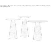 Round wooden high side table Ludlow