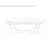 Round coffee table made of Carrara marble Melilli