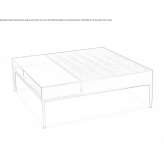 Square coffee table made of wood veneer with storage space Saltash