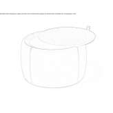 Leather coffee table on wheels Wellen