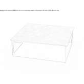Square coffee table made of Carrara marble Melilli