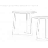 Round wooden coffee table Camares