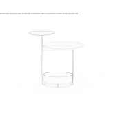 Coffee table with a double top in marble and wood Laussig