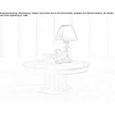 Round travertine coffee table Puerto