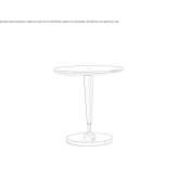 Round wooden coffee table Zena