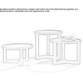 Round ash coffee table Lepenou