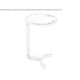 Round metal side table Horvati